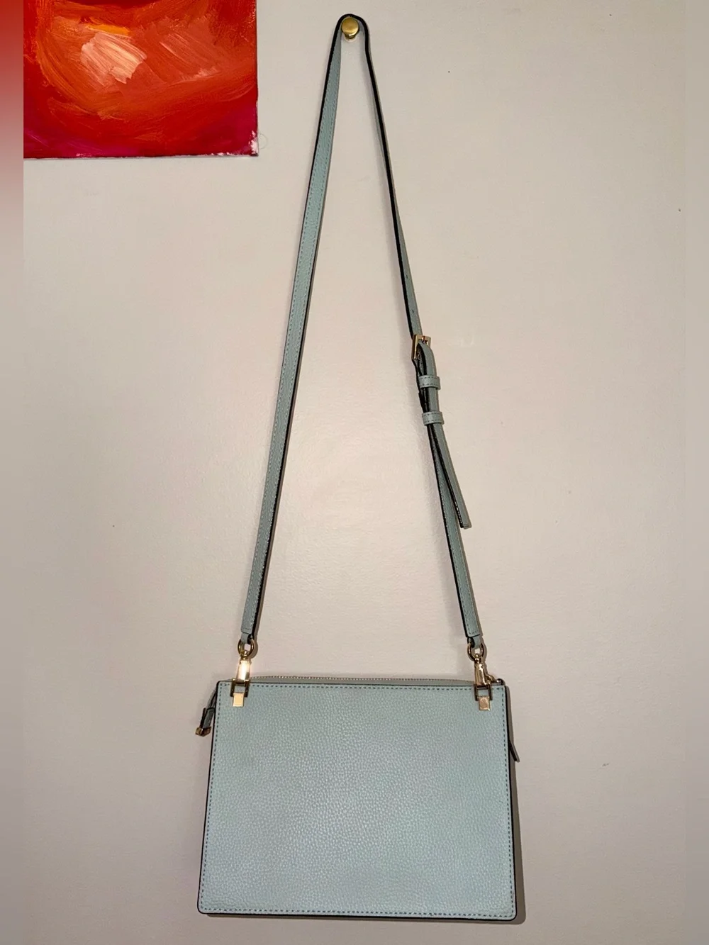 Kate Spade pebble leather  purse&clutch in light blue